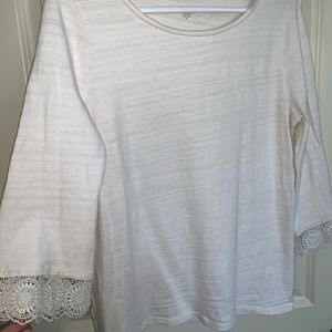 White long sleeved top from The LOFT